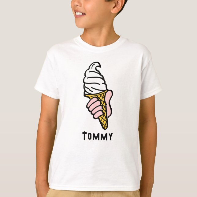 T-shirt Pop Art Ice Cream Cone ou Cornet (Devant)