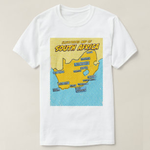T-shirt Pop Art Illustré Afrique du Sud