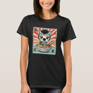 T-shirt Pop Art Japonais Postage Timbre Cute Zebra Foie Ra