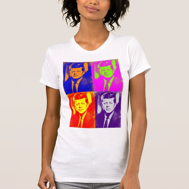 T-shirt Pop Art JFK John F. Kennedy (Devant)