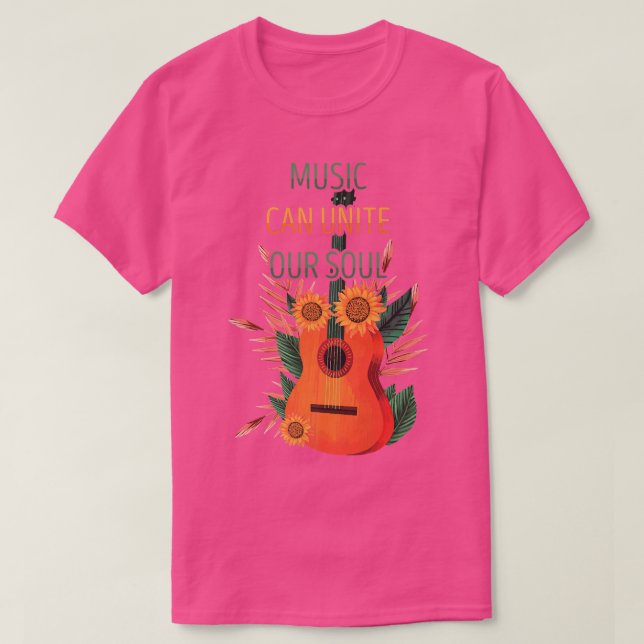 T-shirt Pop Art - La musique peut unir notre âme - Tournes (Design devant)