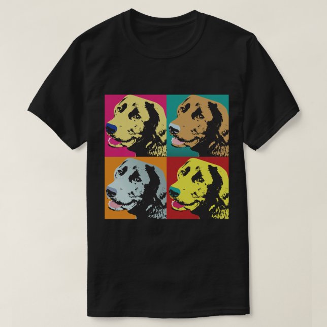 T-shirt Pop Art Labrador Retriever (Design devant)