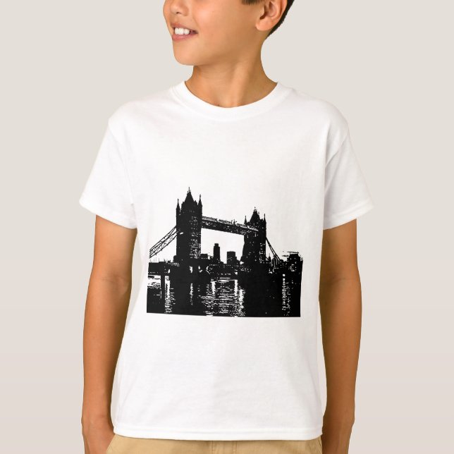 T-shirt Pop Art London Tower Bridge (Devant)