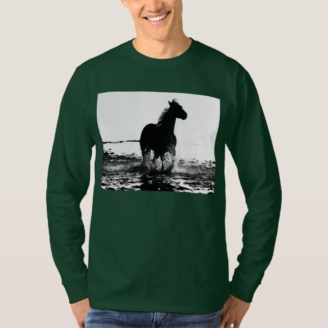 T-shirt Pop Art Modèle Forêt profonde Vert Élégant Moderne (Devant)