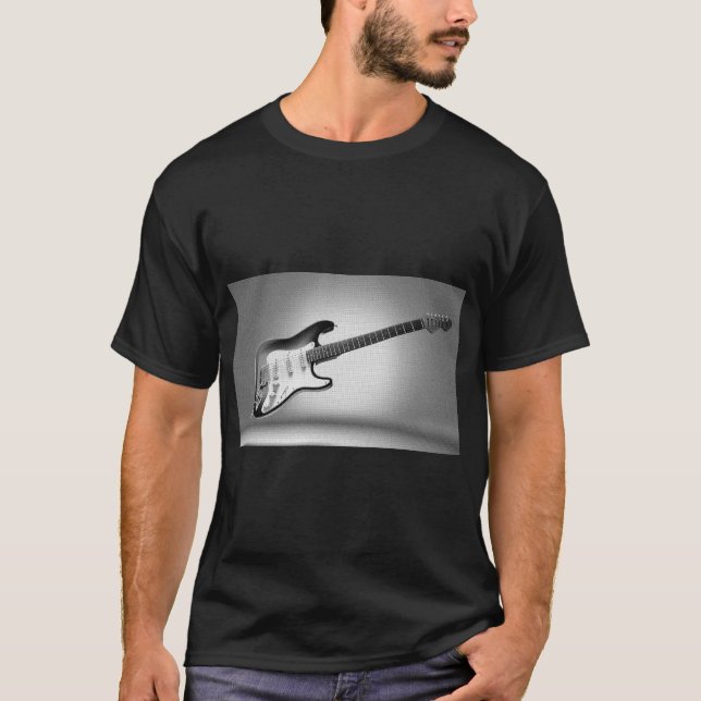T-shirt Pop Art moderne Guitare électrique Modèle tendance (Devant)