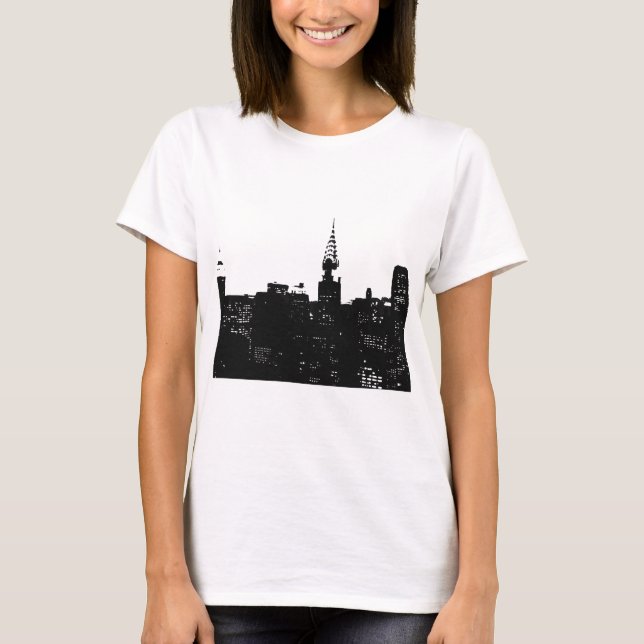 T-shirt Pop Art New York Silhouette (Devant)