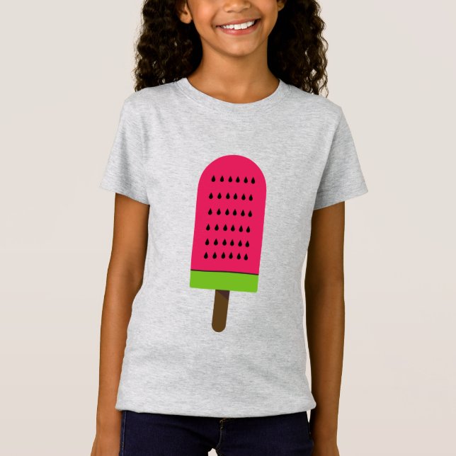 T-Shirt Pop Art pastèque popsicle aux fruits mignons (Devant)