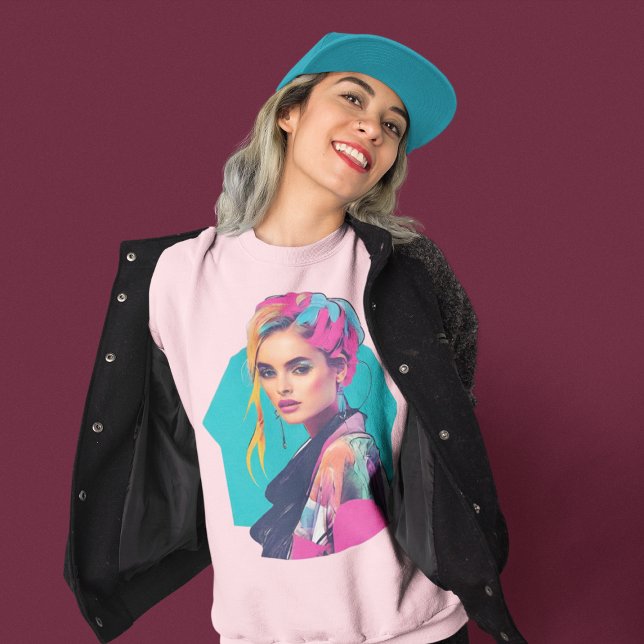 T-shirt Pop art Portrait de femme (Créateur téléchargé)