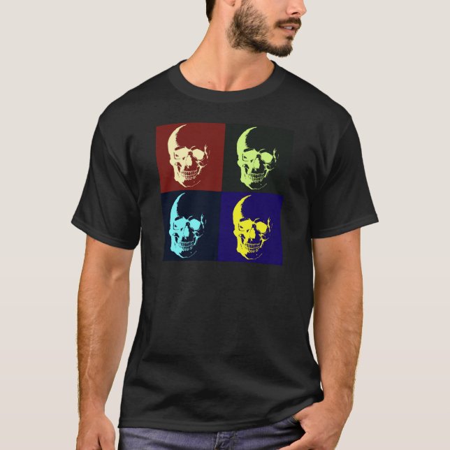 T-shirt Pop Art Skull (Devant)
