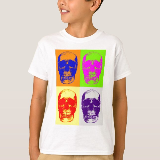 T-shirt Pop Art Skull (Devant)