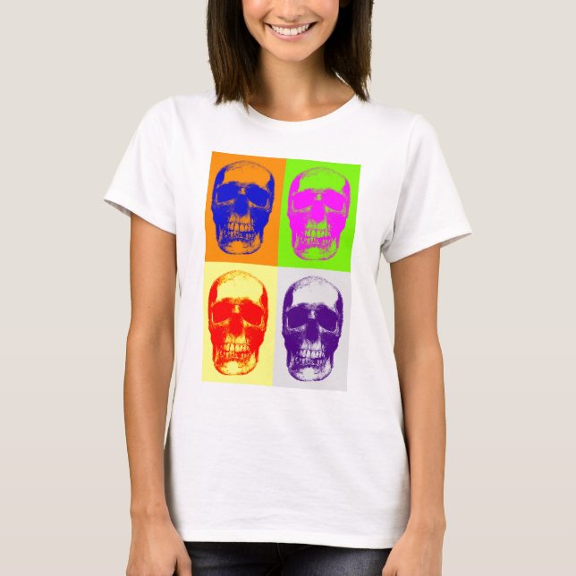 T-shirt Pop Art Skull (Devant)