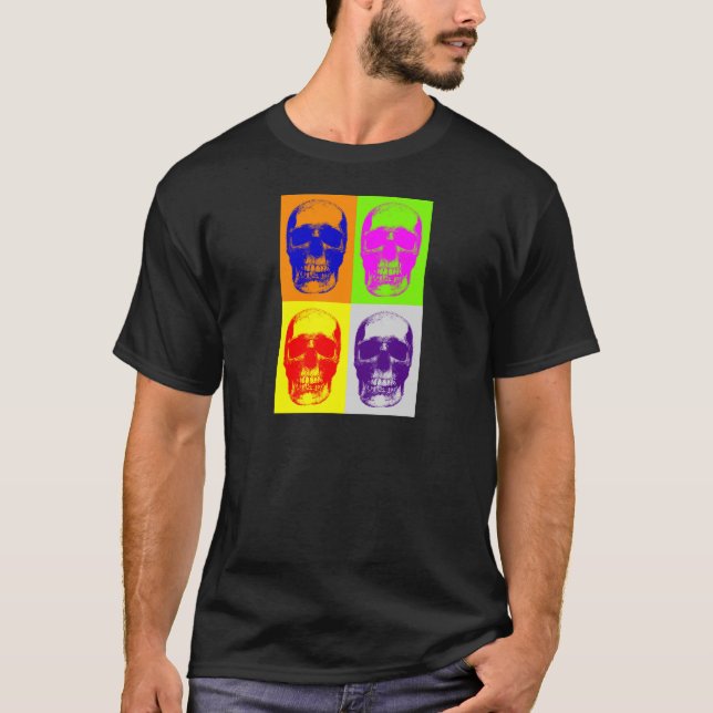 T-shirt Pop Art Skull (Devant)