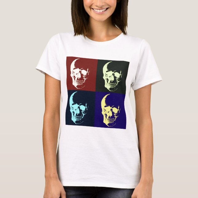 T-shirt Pop Art Skull (Devant)