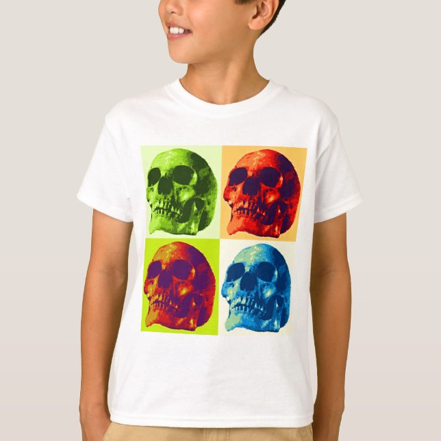 T-shirt Pop Art Skull (Devant)