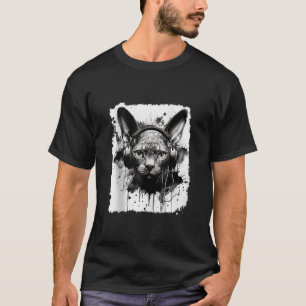T-shirt Pop Art Sphynx Hairless Cat Music Débardeur