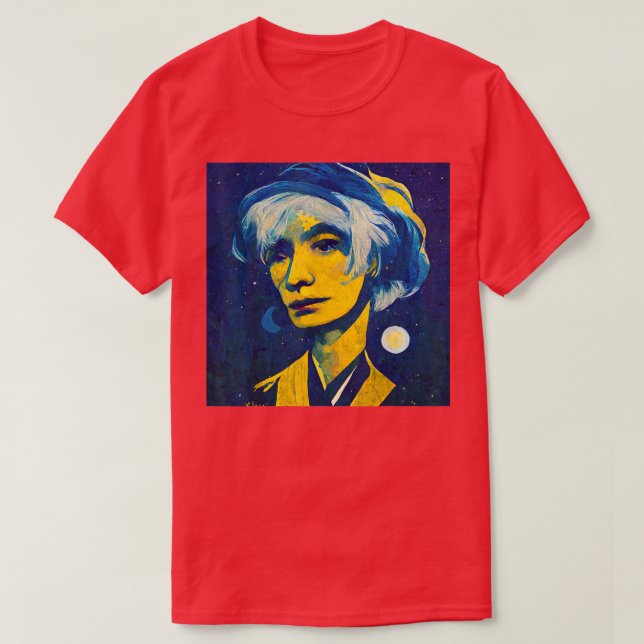 T-shirt Pop Art Starry Night Andy  (Design devant)