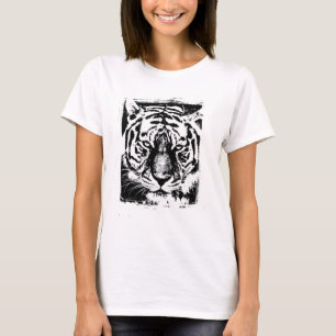 T-shirt Pop Art Tiger Head Modèle moderne élégant