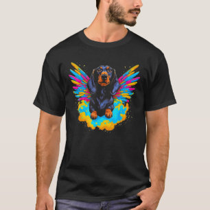T-shirt Pop Artiste Dachshund Angel Chien