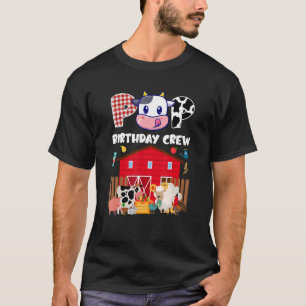T-shirt Pop Birthday Crew Animaux Agriculture Barnyard Fam