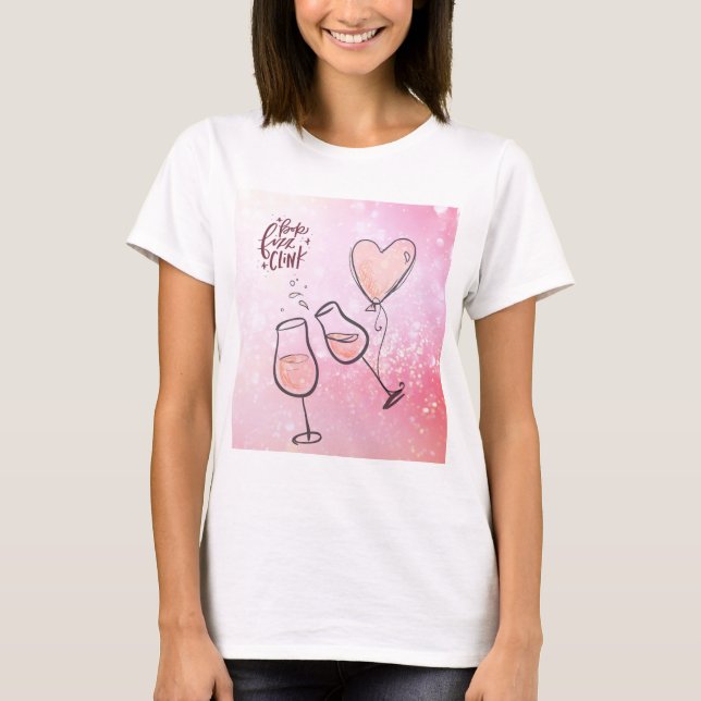 T-shirt Pop Clink Fizz Bachelorette Personnalisée  (Devant)