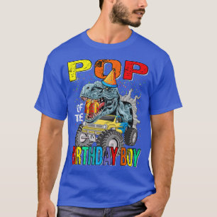 T-shirt Pop du camion monstre dinosaure garçon d'anniversa