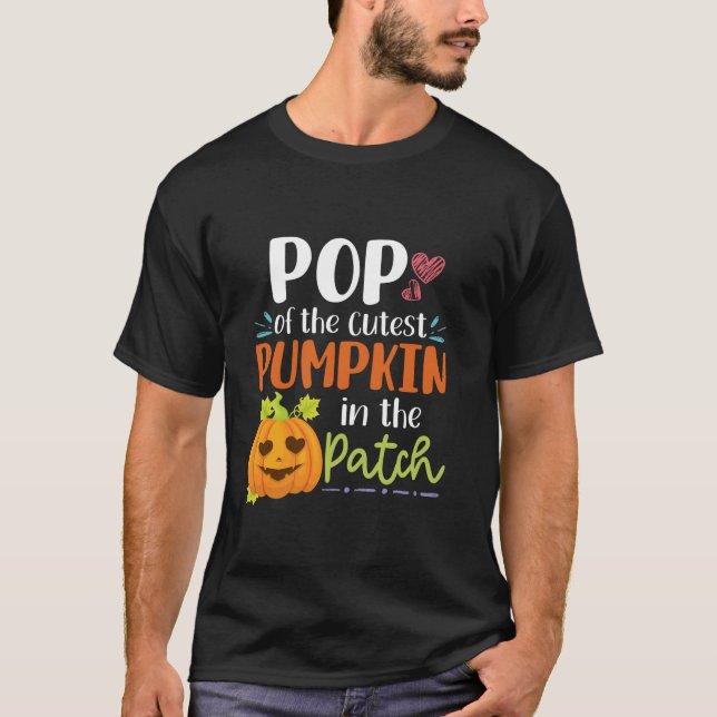 T-shirt Pop Du Citrouille Le Plus Cutest Dans Le Patch Hal (Devant)