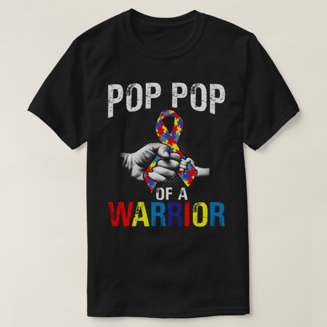 T-shirt pop d'une Sensibilisation sur l'autisme de guerrie (Design devant)
