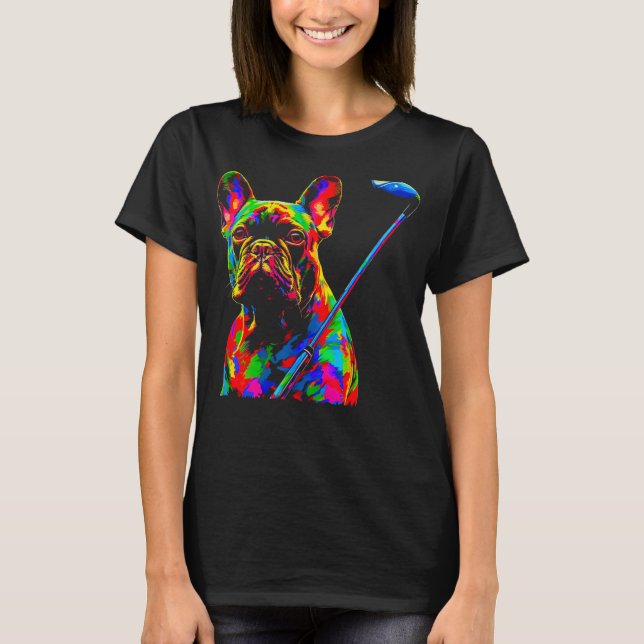 T-shirt Pop French Bull Dog Golf (Devant)