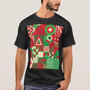 T-shirt Pop géométrique : Carreaux Abstraits colorés.