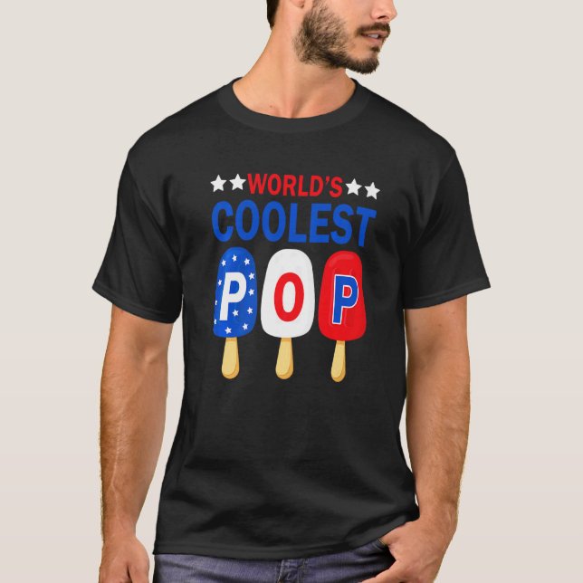T-shirt Pop Grandpa Usa, le plus froid du monde, crème gla (Devant)