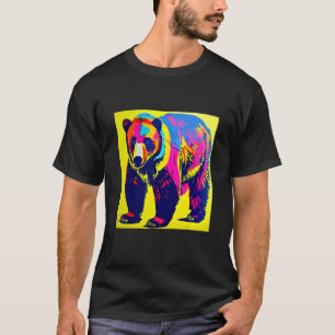 T-shirt Pop Grizzly Bear Fun Mignonne Pour Hommes Femmes &