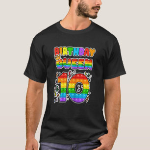 T-shirt Pop It 10th Birthday Queen 10 Years Girl Fidge