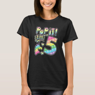 T-shirt Pop It 5th Birthday Girls Boys 5 Years Old Fidget
