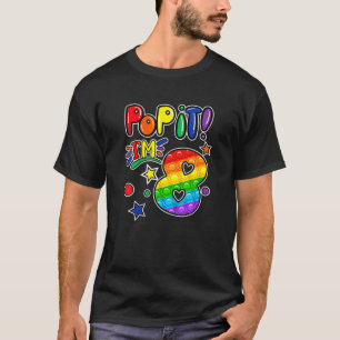 T-shirt Pop It 8E Anniversaire Filles Garçons 8 Ans Fidget