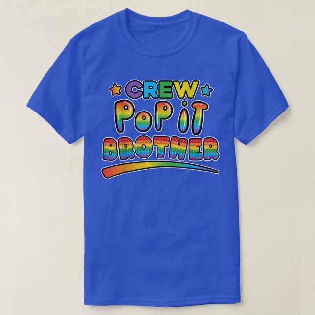 T-shirt Pop It anniversaire de l'équipe frère de fille d'a (Design devant)
