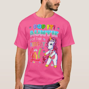 T-shirt Pop It Auntie of the Birthday Girl Fidget Family M