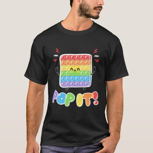 T-shirt Pop It Colorful Fidget Jouet anti-stress (Devant)