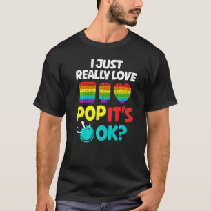 T-shirt Pop It Fidget Jeu Jeu Drôle Stress Bubble