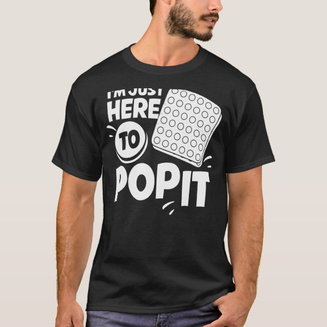 T-shirt Pop It Fidget Jeu Jeu Drôle Stress Bubble 1 (Devant)