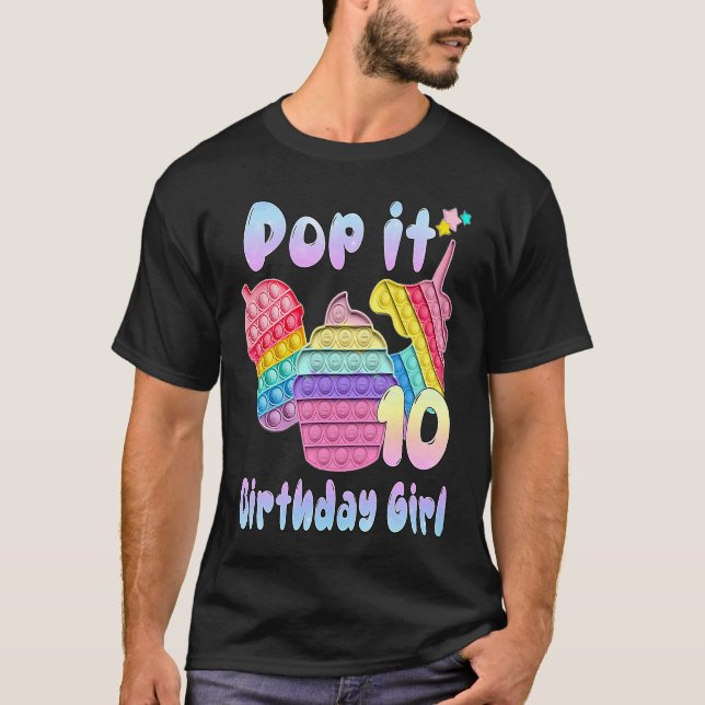 T-shirt Pop it fille de 10 ans (Devant)