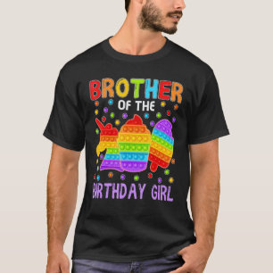 T-shirt Pop It Frère De L'Anniversaire Fille Enfants Famil