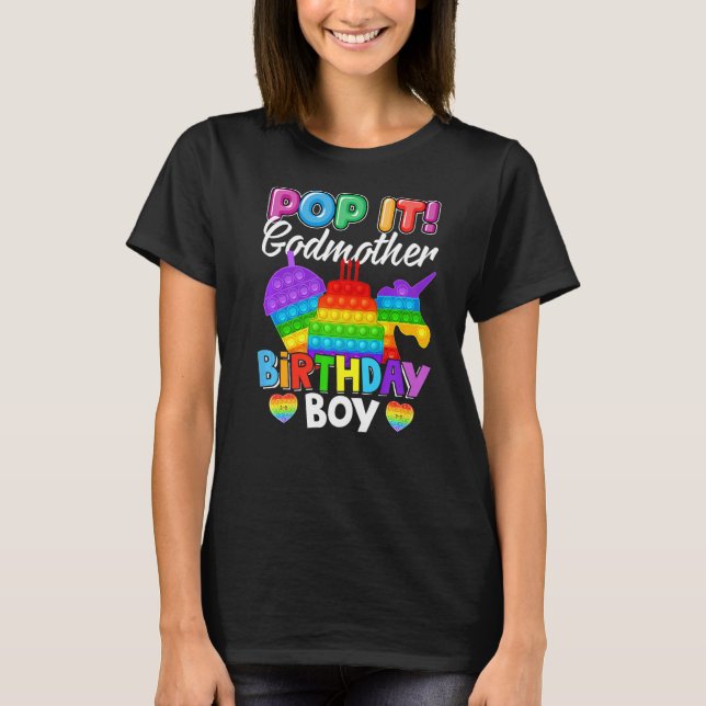 T-shirt Pop It Godmère Anniversaire Garçon Fidget Enfant C (Devant)