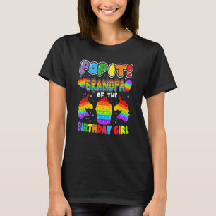 T-shirt Pop It Grand-Père De L'Anniversaire Fille Enfants