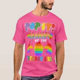 T-shirt Pop It Grandpa of the Birthday Girl Kids Family Ma