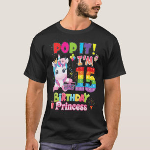 T-shirt Pop It I M 15 Ans 15e Anniversaire Jouet Fidget K