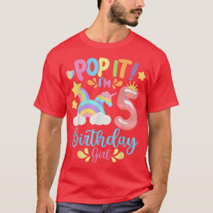 T-shirt Pop It Im 5e année Anniversaire Fille, Pop it Part