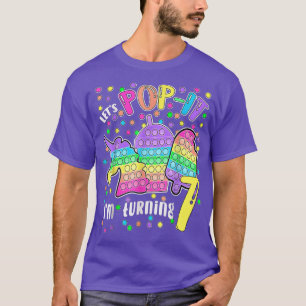 T-shirt Pop It I's Turning 7 Colorful 7th Birthday G