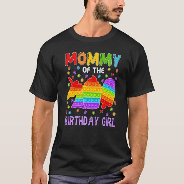 T-shirt Pop It Maman De L'Anniversaire Fille Fidget Enfant (Devant)