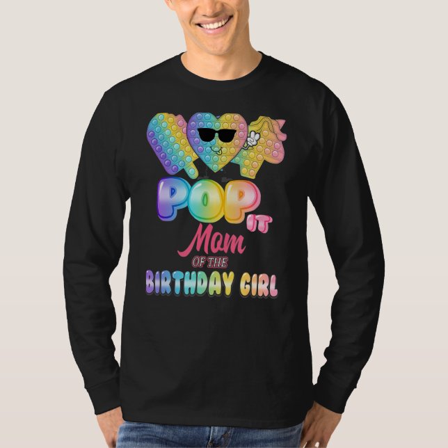 T-shirt Pop It Maman De L'Anniversaire Fille Fidgets Anniv (Devant)