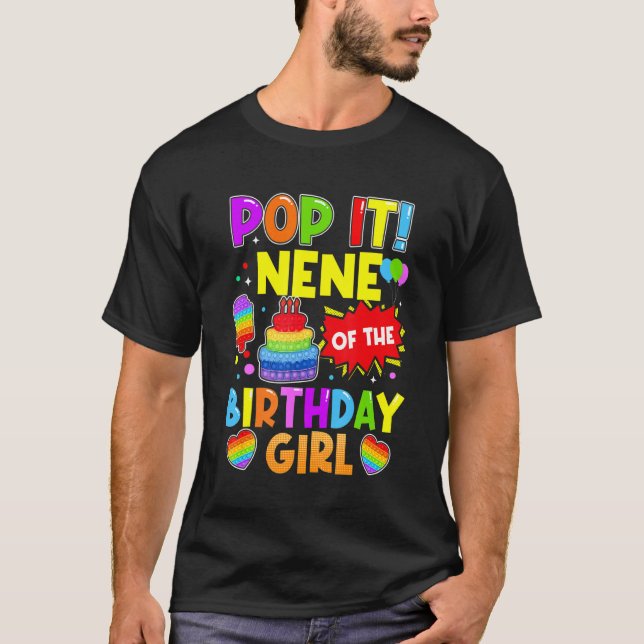 T-shirt Pop It Nene De L'Anniversaire Fille Fidget Enfants (Devant)